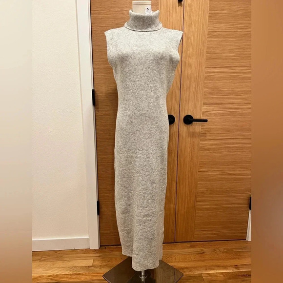 TOP SHOP | Midi dress | Grey Sleeveless Sweater | Size 12 | NWT - Picture 4 of 9